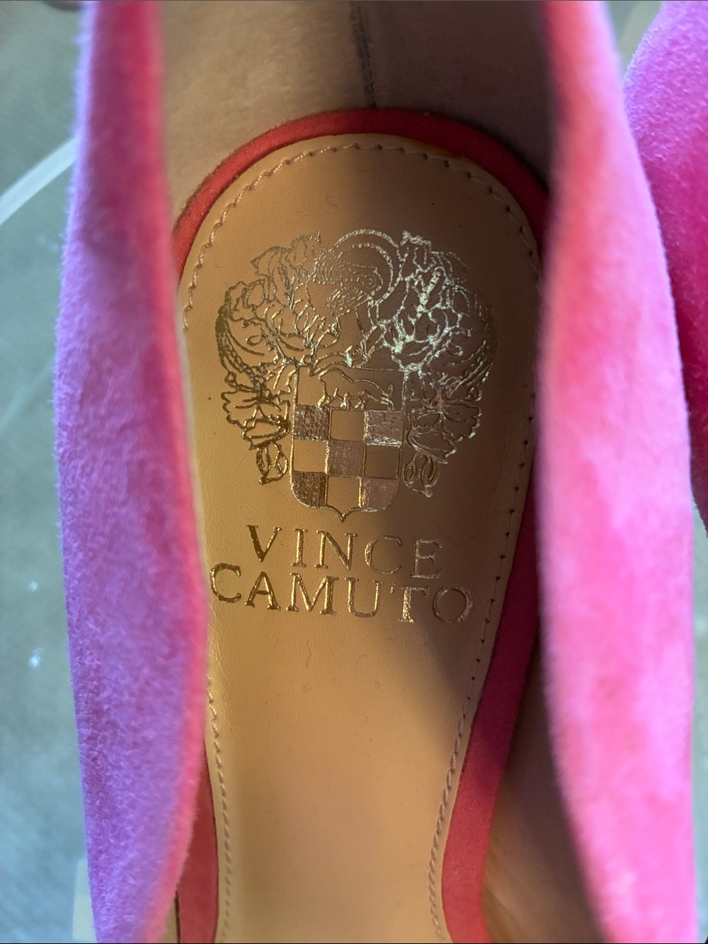 Vince Camuto Pink Suede Pointed-Toe Pumps - Picture 2 of 6